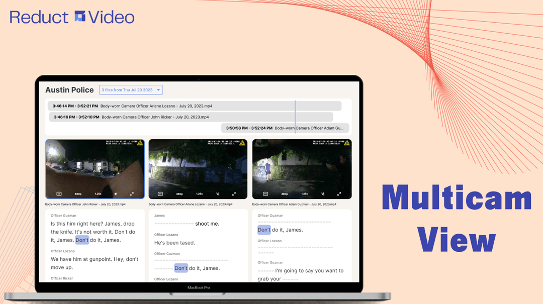 Cut Down Audiovisual Discovery Review Time & Uncover the Truth with Synchronized Multicam View
